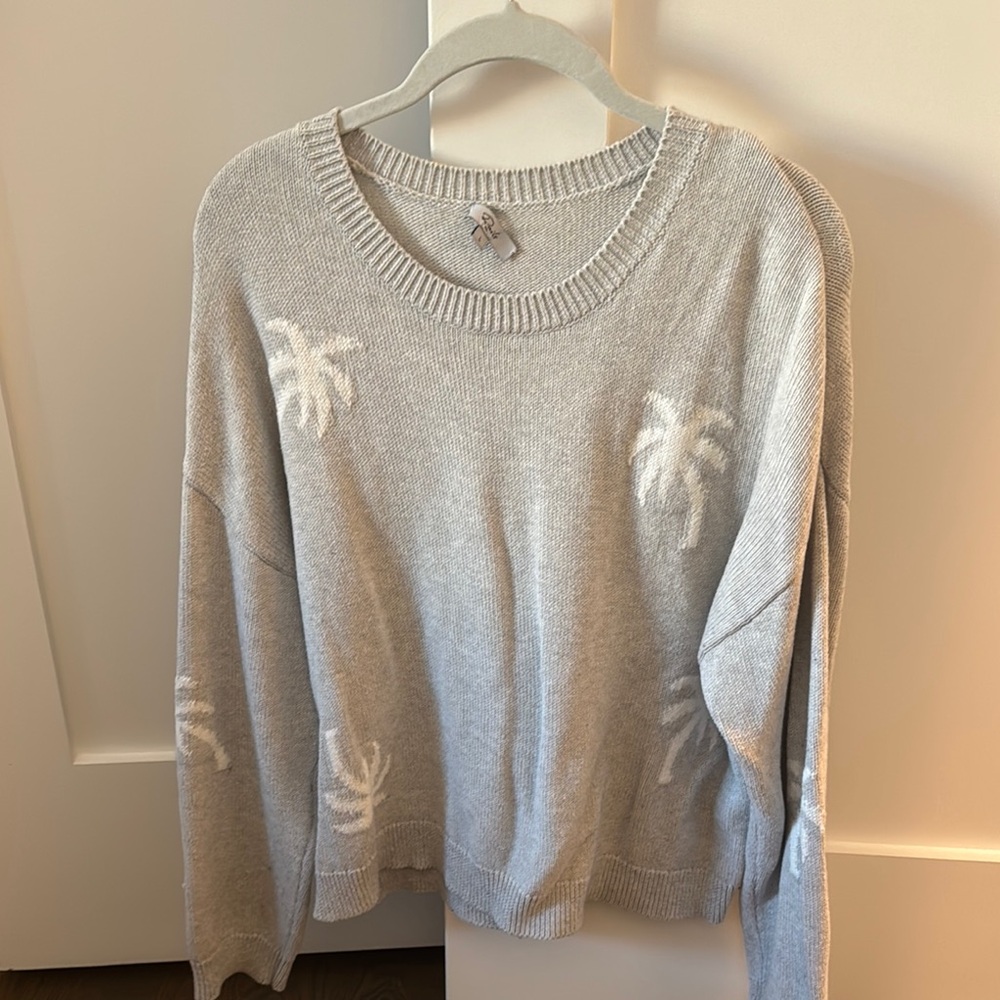Rails perfect heather grey palms sweater